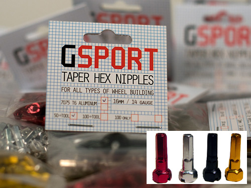 Red Taper Hex 7075 Nipple & Tool Gsport BMX Nipples